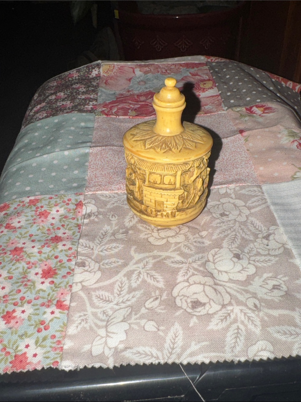 Vintage Chinese Carved Snuff Bottle